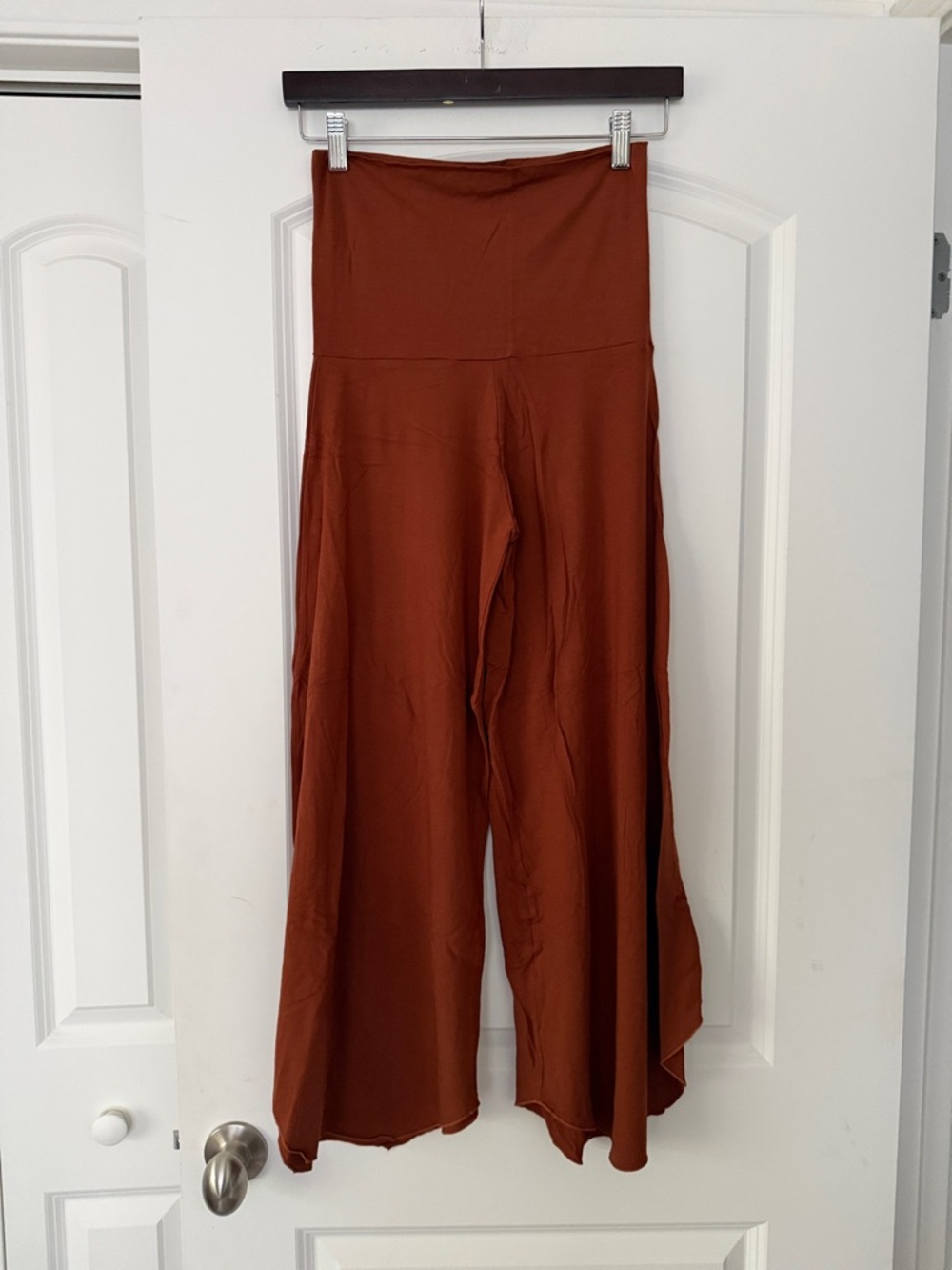 Indigo Luna Layla Flares Spice - High-Rise Wide Leg Pants in Rust Brown